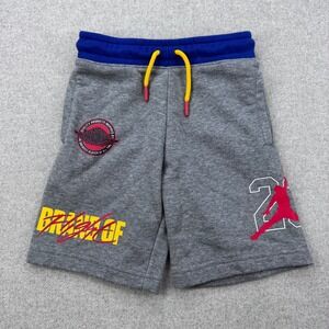 Jordan Shorts Boys Size 5-6 Gray Logo Graphic‎ Sweat Shorts Colorful Basketball